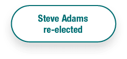 Steve Adams re-elected