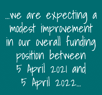 ...we are expecting a modest improvement in our overall funding position between 5 April 2021 and 5 April 2022...