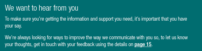 We want to hear from you