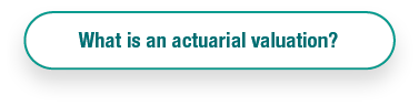 What is an actuarial valuation?