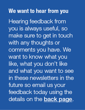 We want to hear from you Hearing feedback from you is always useful, so make sure to get in touch with any thoughts o   