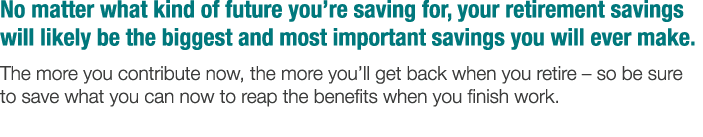 No matter what kind of future you re saving for  your retirement savings will likely be the biggest and most importan   