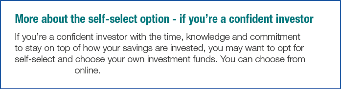 More about the self-select option - if you re a confident investor If you re a confident investor with the time  know   